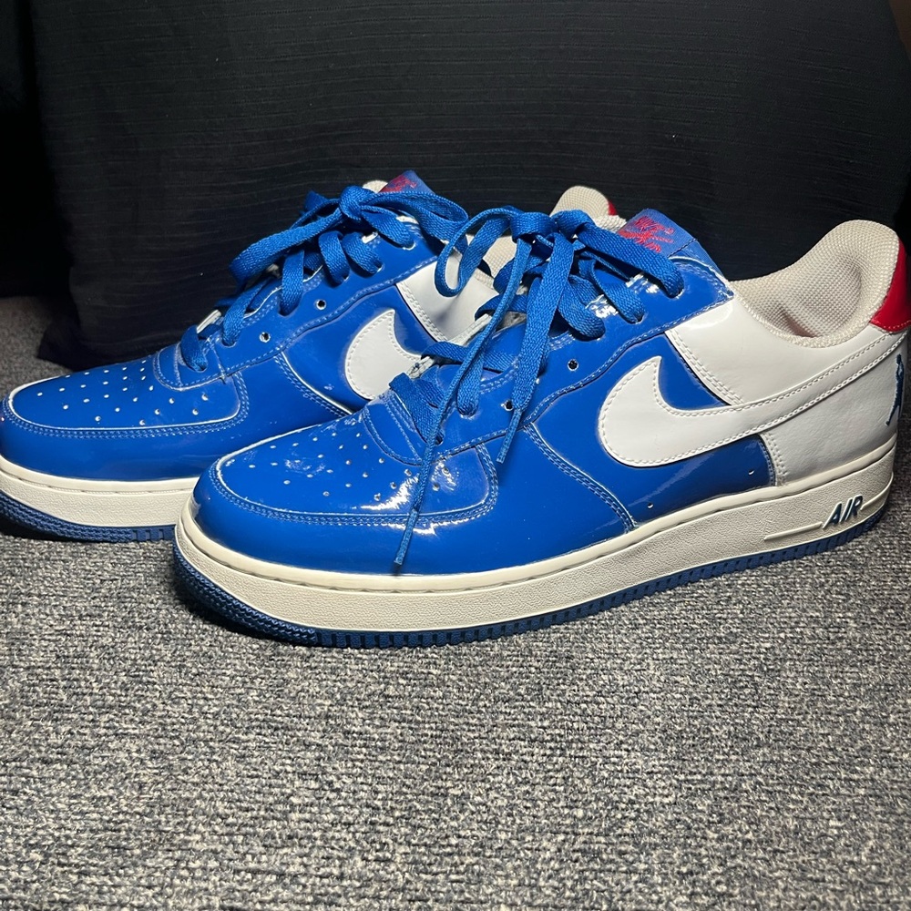 Nike Air Force 1 Sheed Low Rasheed Wallace Pistons Blue Red 306347-411 size 12